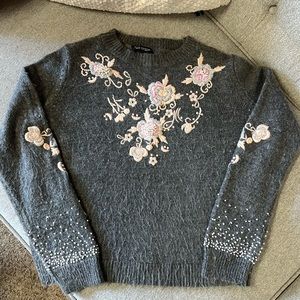 Topshop bejeweled sweater